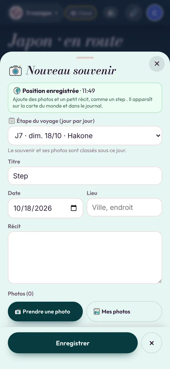 Un souvenir du jour